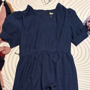 DKNY Deep Blue Short Sleeve Dress